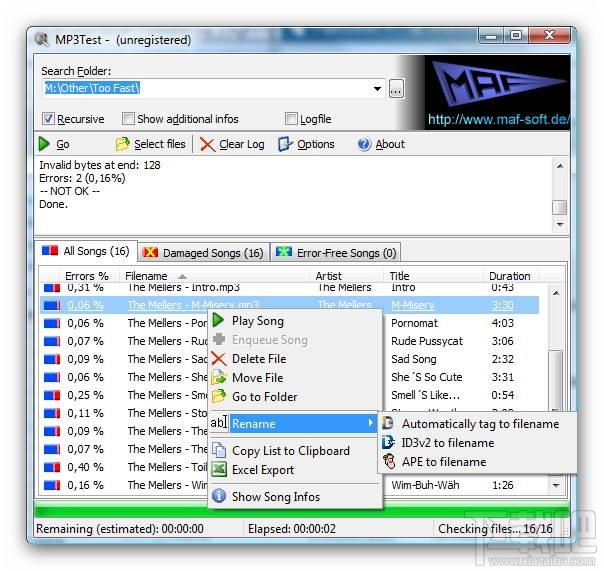 MP3Test,MP3Test音乐格式检查程序下载,MP3Test官方下载